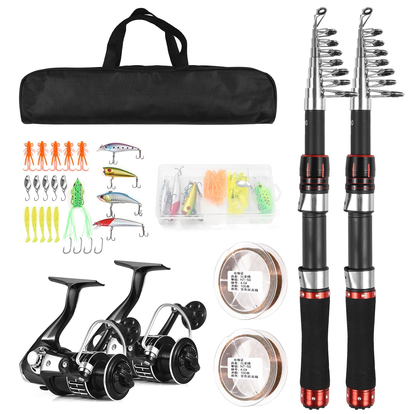 SOUUXIU ready-to-go-fishing-kit is ideal for beginners and enthusiasts.