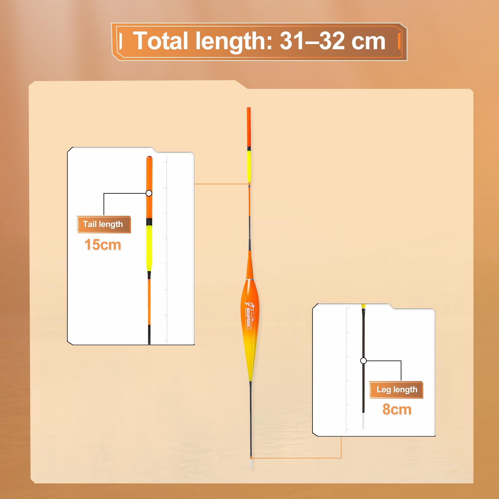 Slip bobber used in still water depth of 5-12 meters