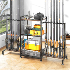 SOYEEZE 28-Rod Ground Stand front view showing 28-rod capacity