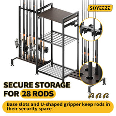 3-Tier gear system with upper tool tier, middle gear tier, and lower gear tier