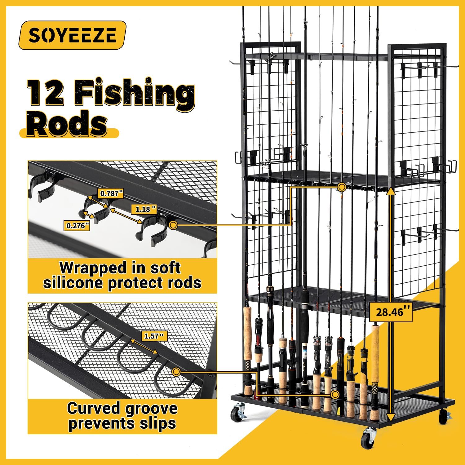 soyeeze-lockable-wheels-for-stable-mobility ensures stable storage during movement.