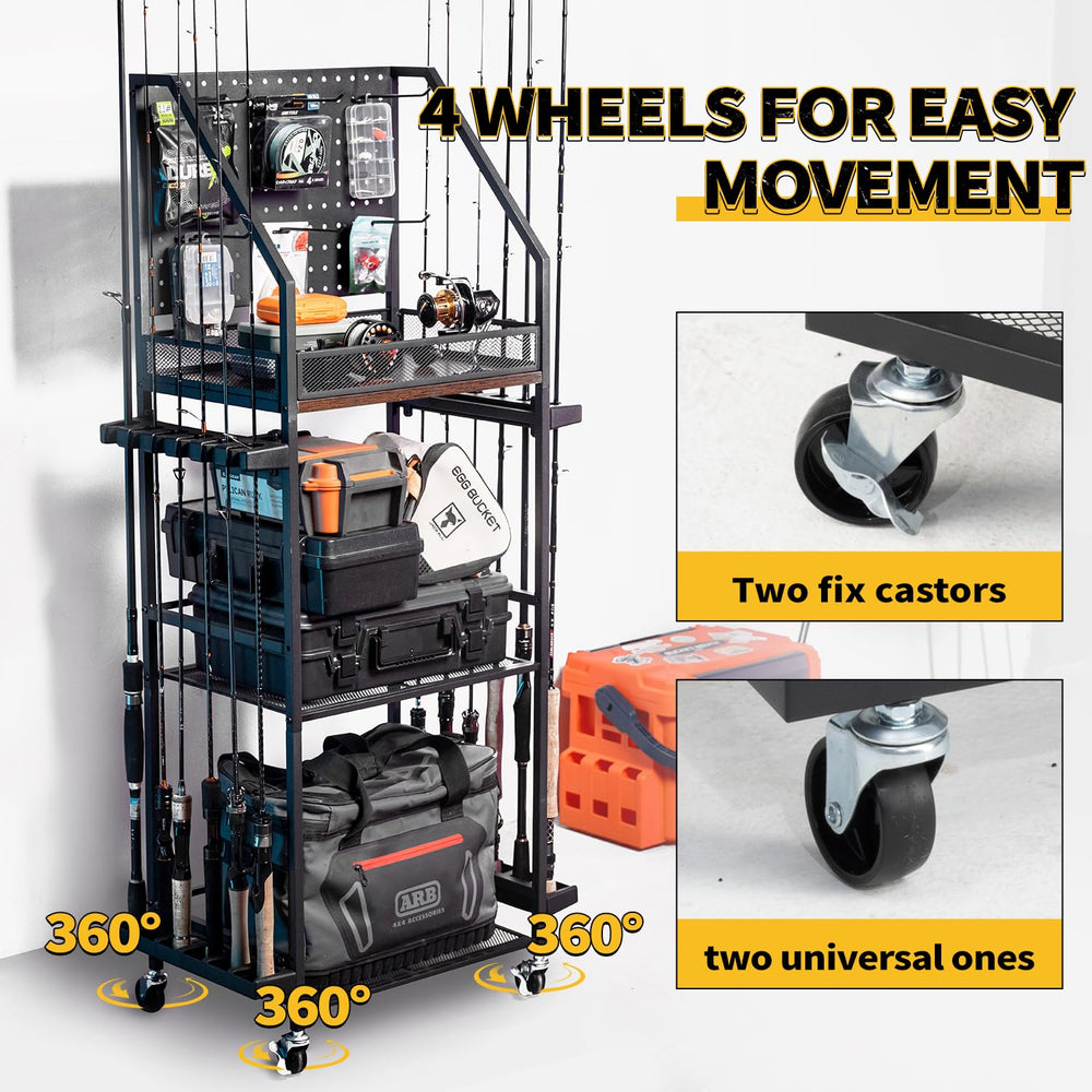 SOYEEZE rod holders protected by rubber to guard gear during transport.