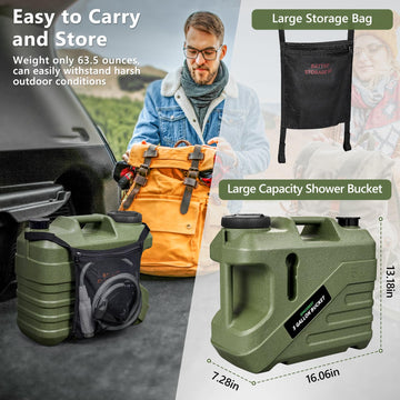 SPACEREST five-gallon water jug showcasing durable food-grade storage for outdoors.