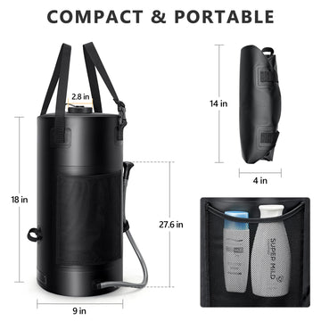 SPACEREST solar shower bag suitable for car washing and container cleaning