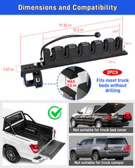 Storage rack designed to save space in a truck bed