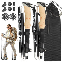 SpaceInside hiking poles collapsible for easy travel and compact storage