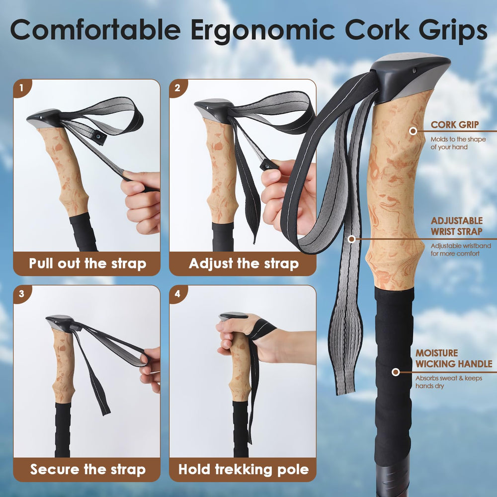 SpaceInside durable aluminum trekking poles withstand rocky trails