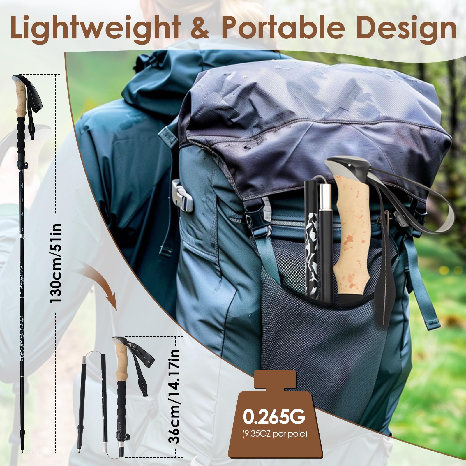 SpaceInside flip-lock system offers secure height adjustments on climbs