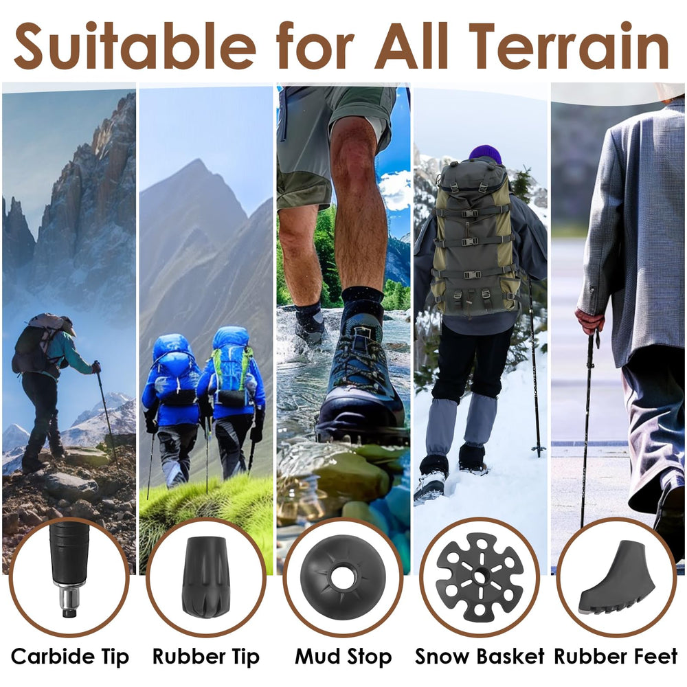 SpaceInside lightweight poles at 8.54 oz for easy carrying