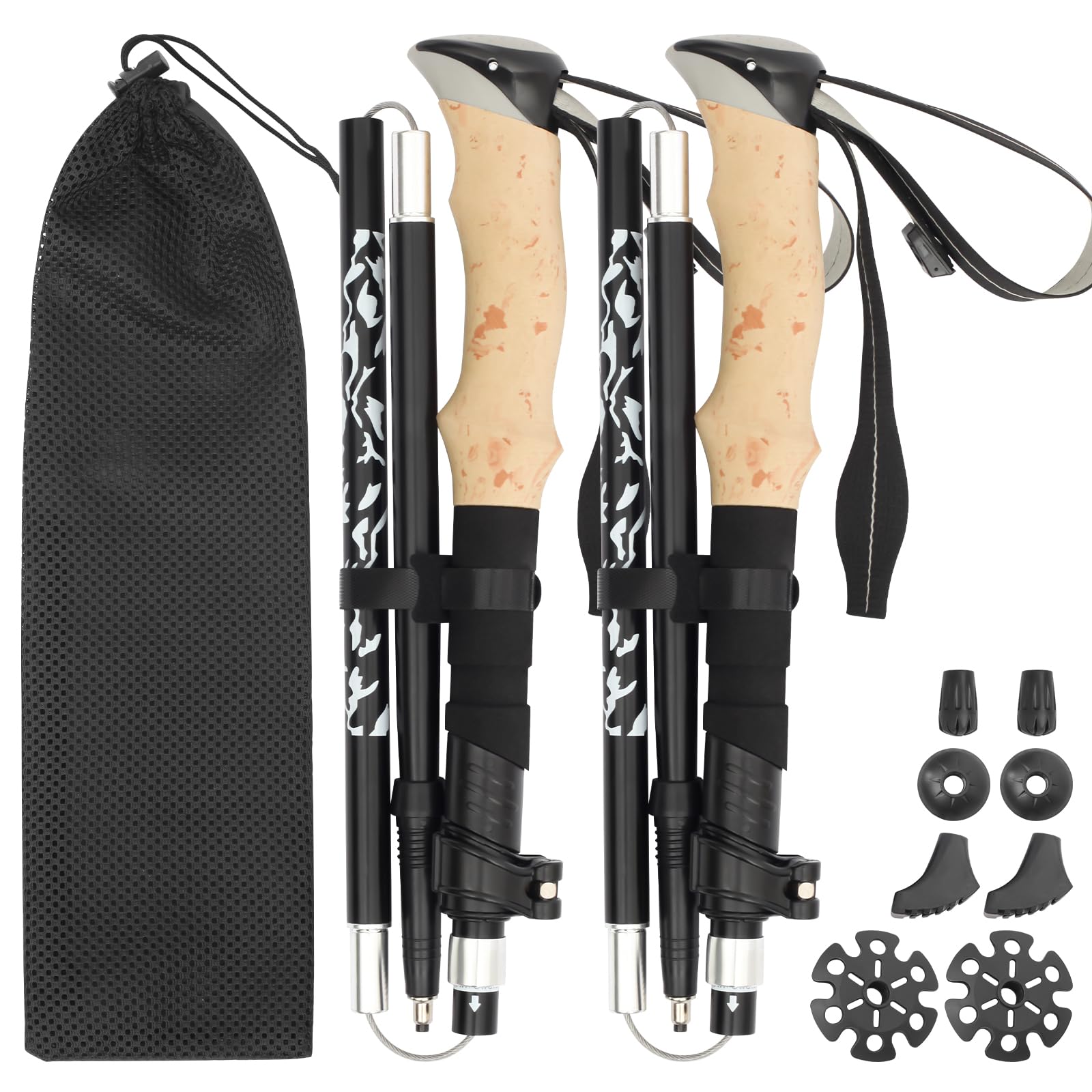 SpaceInside set of 2 trekking poles ideal for hiking partners