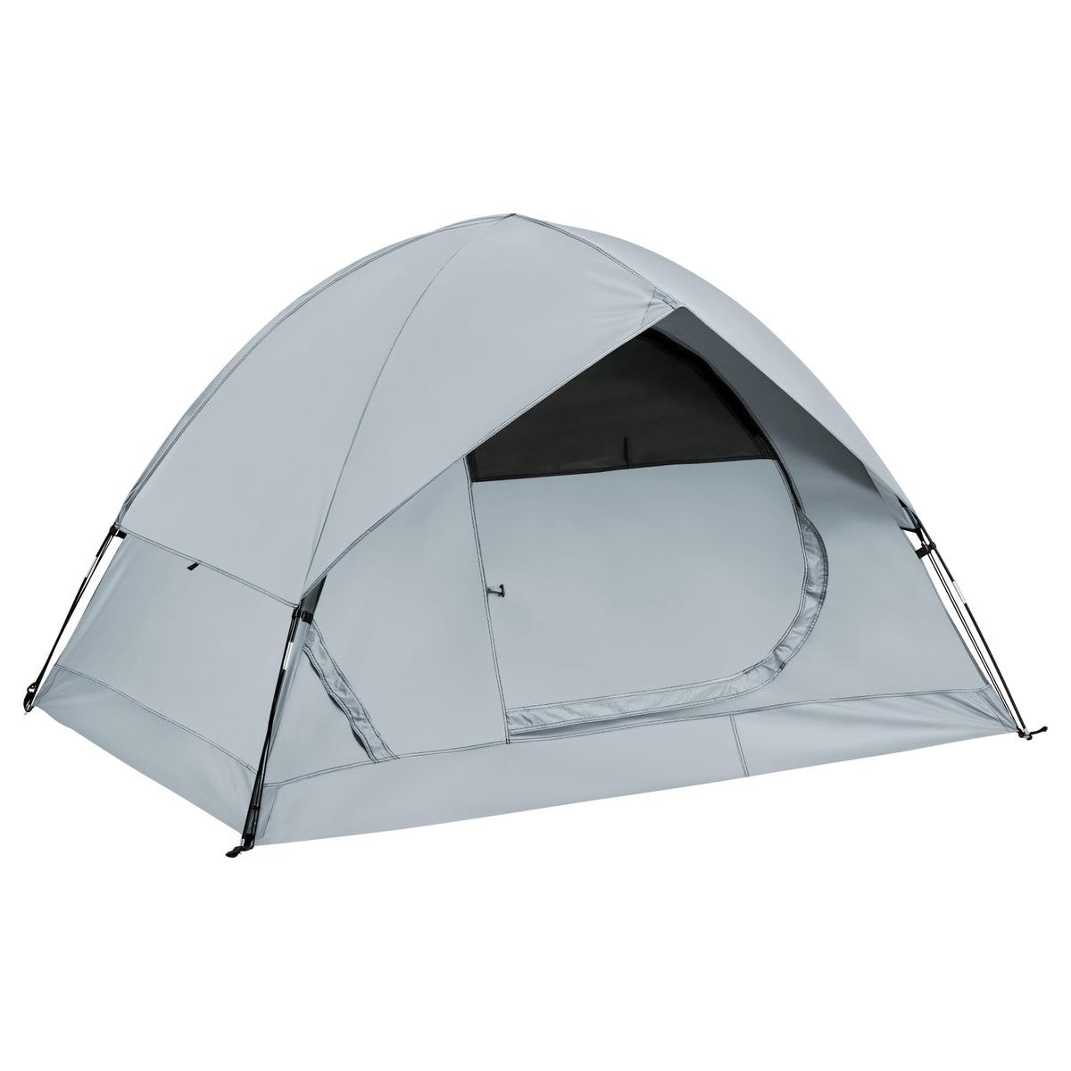 Spacious Waterproof 4-Person Tent rainfly extended for dry shelter.