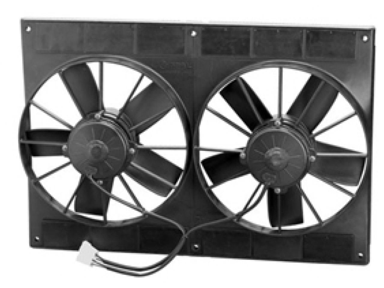Spal puller fan 11in front view with dual motors