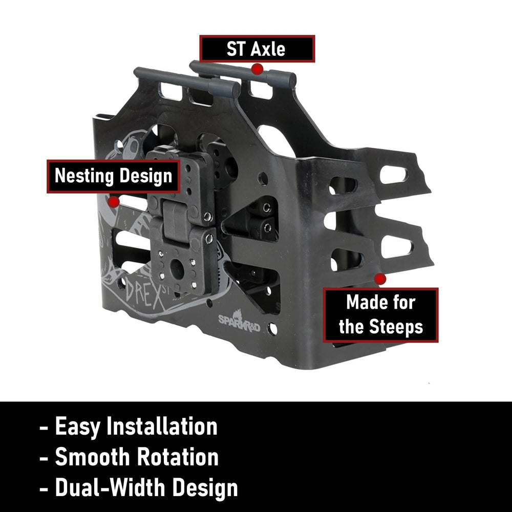 Spark R&D D Rex ST Pro crampons nested compact design saves pack space during trips.