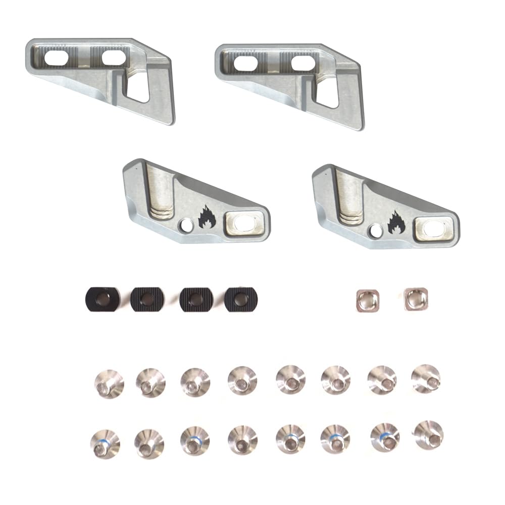Spark R&D Fixie Through-Mount Clips left clip assembly for secure splitboard mounting
