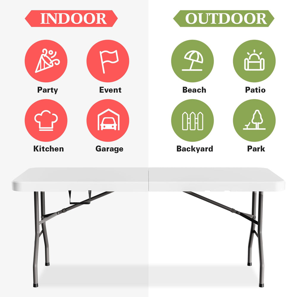SparkByLiye no-assembly folding table arrives ready to use in seconds