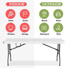 SparkByLiye no-assembly folding table arrives ready to use in seconds