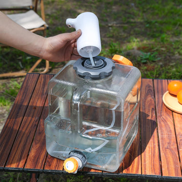 Sparkstarses water jug lid compartment stores extra spigot for organization.