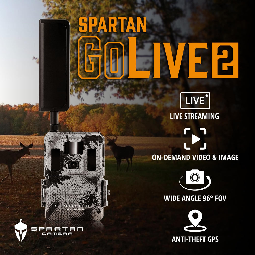 Spartan GoLive2 front LCD screen shows quick status and setup assistance.