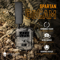 Spartan Camera GoCam4G back panel shows easy-access controls for quick field adjustments.