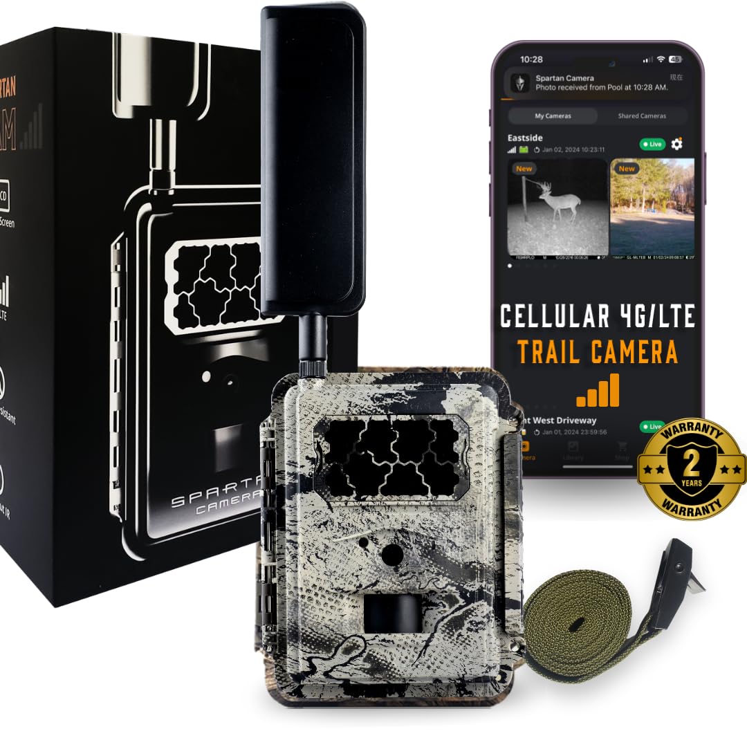 Spartan Camera GoCam4G front view captures wildlife for hunting or security.