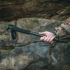 Spartan Javelin handle shows durable materials for rugged trails.