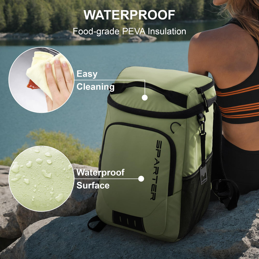 SPARTER backpack cooler 33-cans-capacity fits meals and beverages