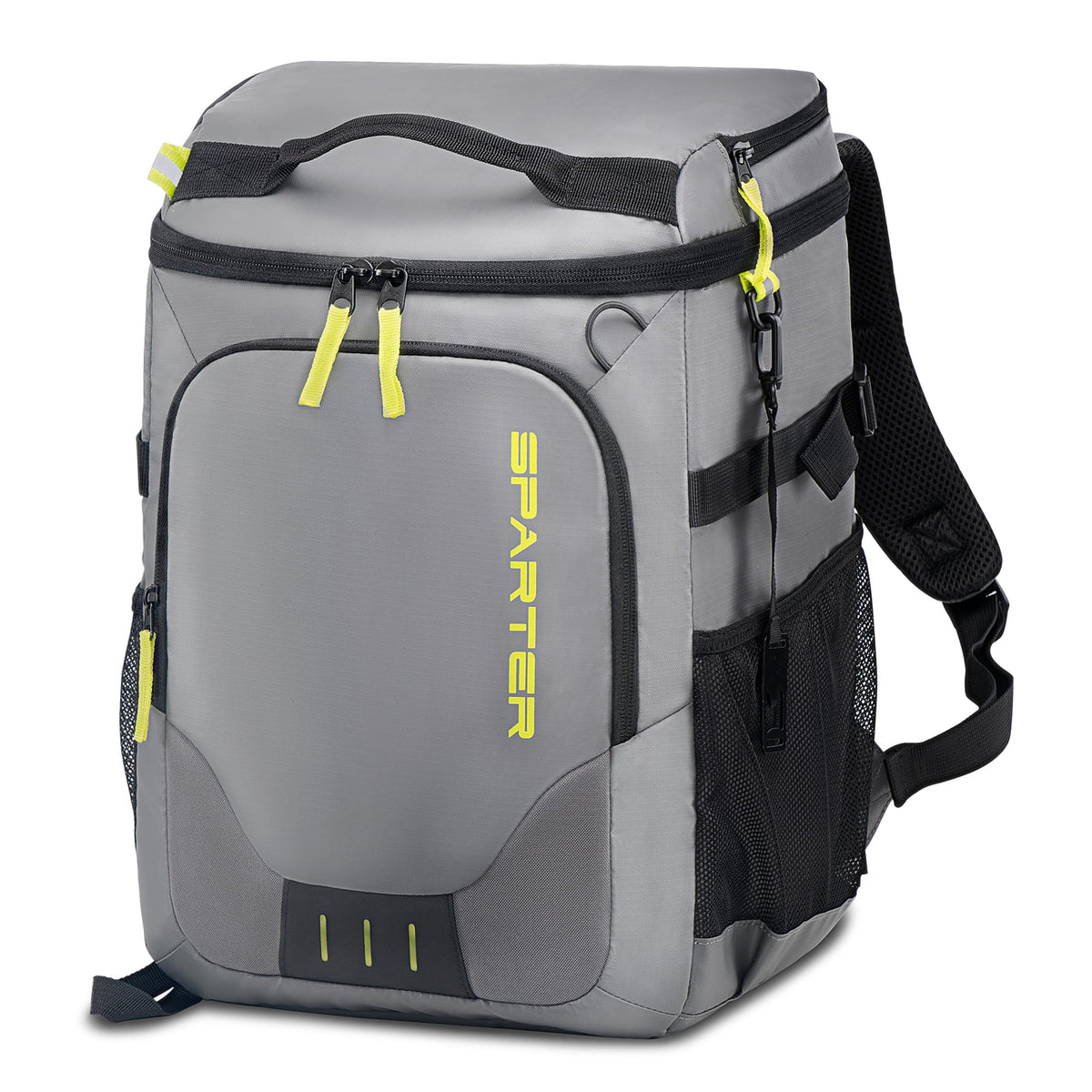 SPARTER backpack cooler full capacity demonstrates 49-can storage for day trips