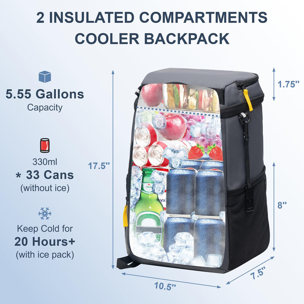 SPARTER backpack cooler insulation closeup highlights thick foam for longer cooling