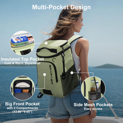 SPARTER backpack cooler waterproof-fabric withstands outdoor conditions