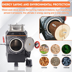SPBSVDT camp stove blower ignition system for quick, easy start.