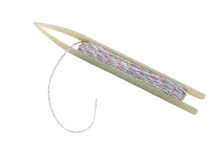 Spearfishing wishbone tying tool holding 40 ft of Dacron line