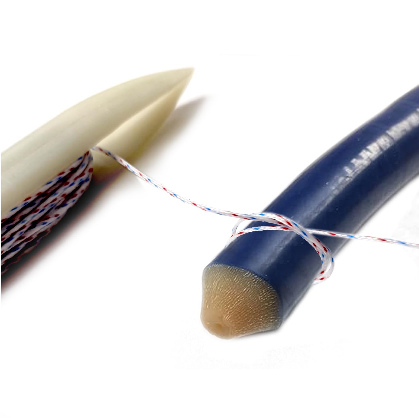 Made in USA wishbone tying tool with Dacron line
