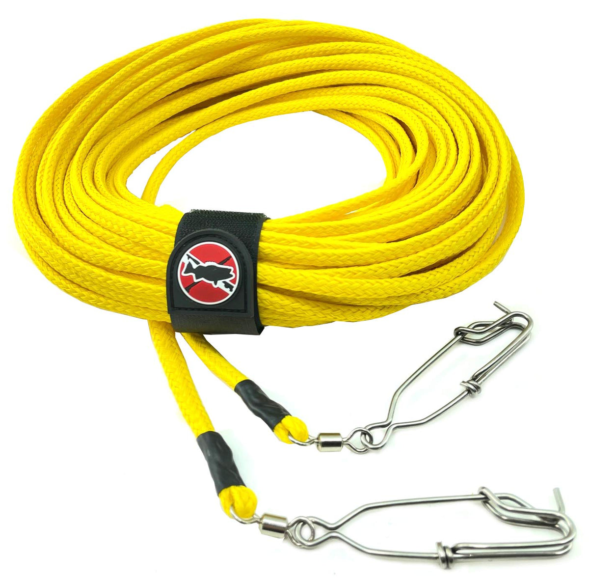 Spearfishing World 1/4 inch diamond braid float line yellow high visibility.