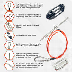 SPEARFISHING WORLD 33-inch stainless cable offers durable tie-in for steady haul