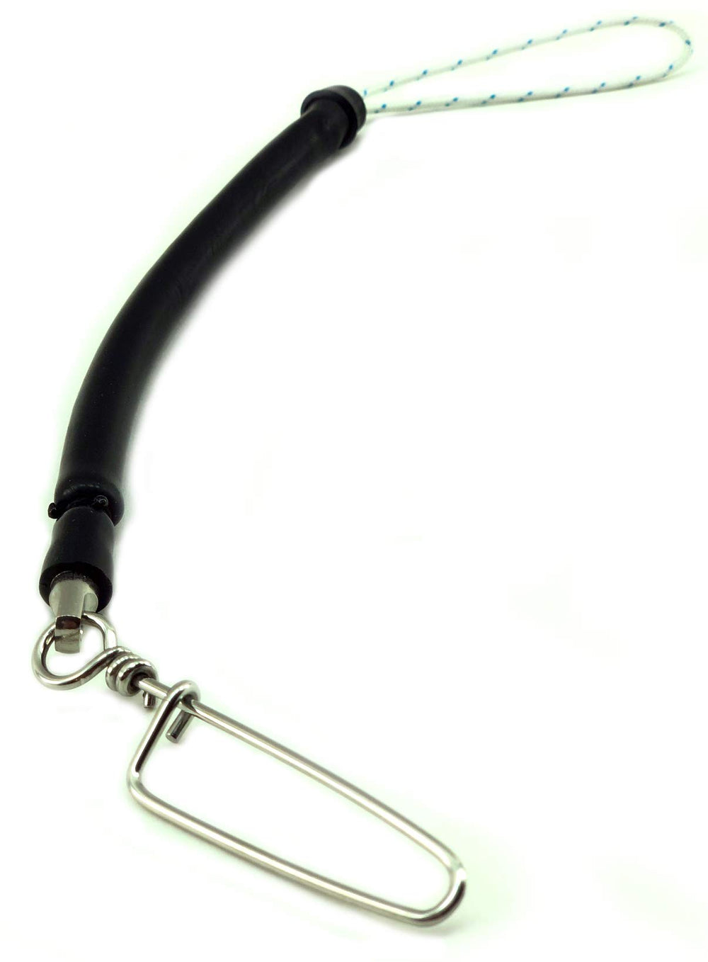 SPEARFISHING WORLD 3/8-inch bungee cord with snapclip for smoother line deployment.