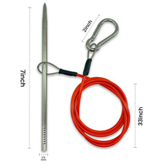 SPEARFISHING WORLD rod with non-slip ridges prevents slipping during retrieval