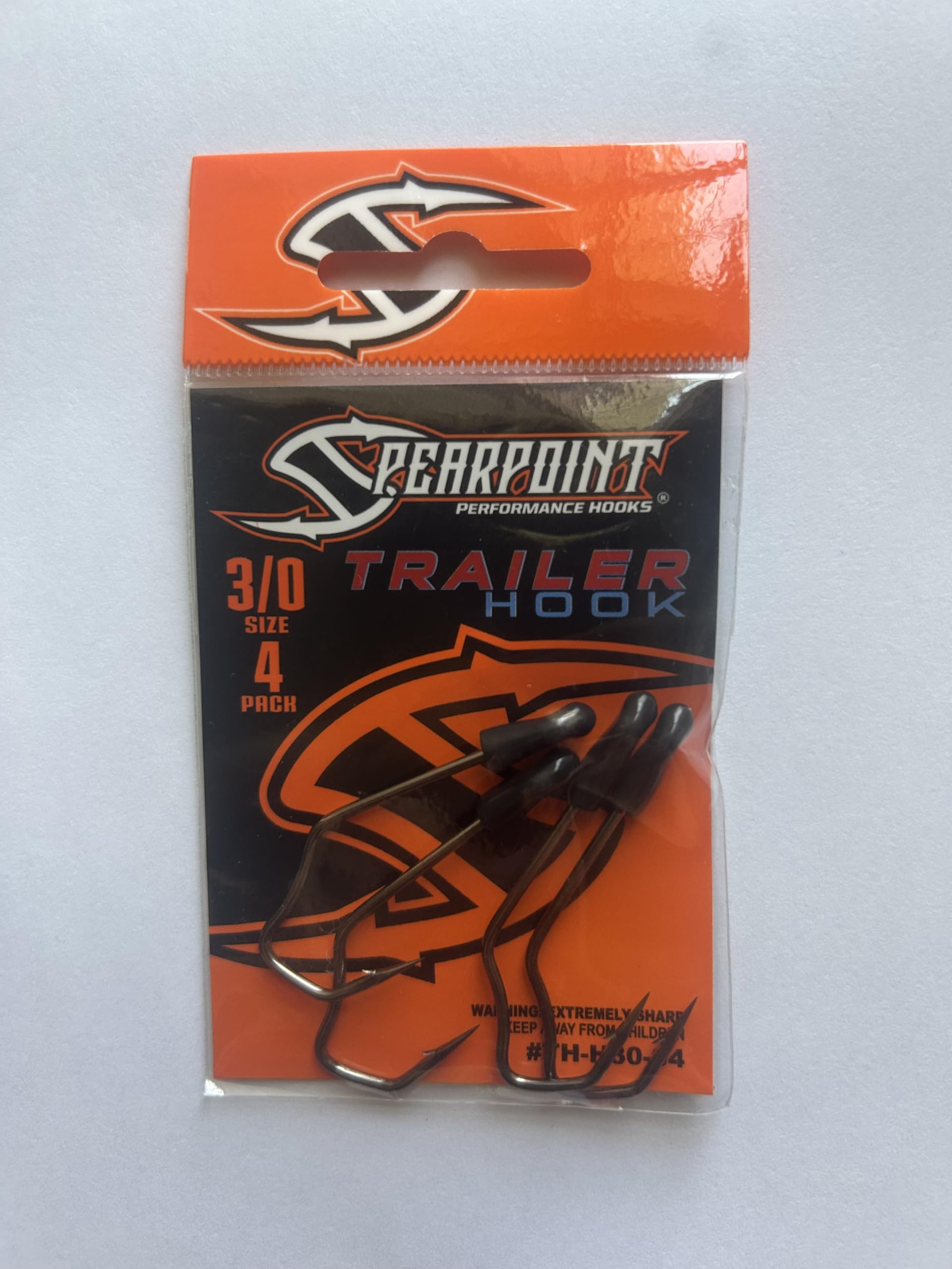 Spearpoint TH-H30-04 trailer hook four-pack ready for reliable bladed lure setups.