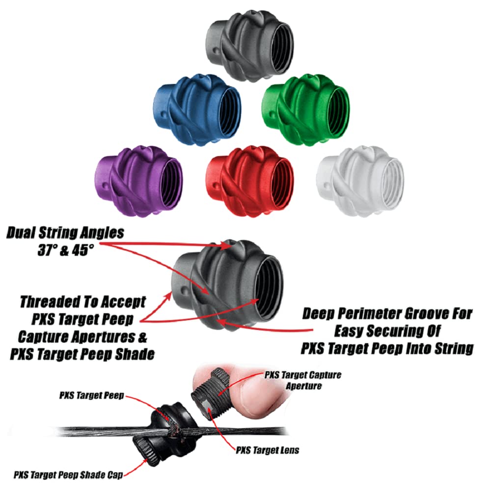 Specialty Archery Podium Peep Black threaded for podium apertures and shade