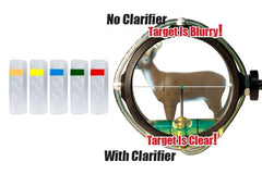 Specialty Archery PXS Target Peep Deluxe Kit clarifiers lenses closeup for improved target clarity.