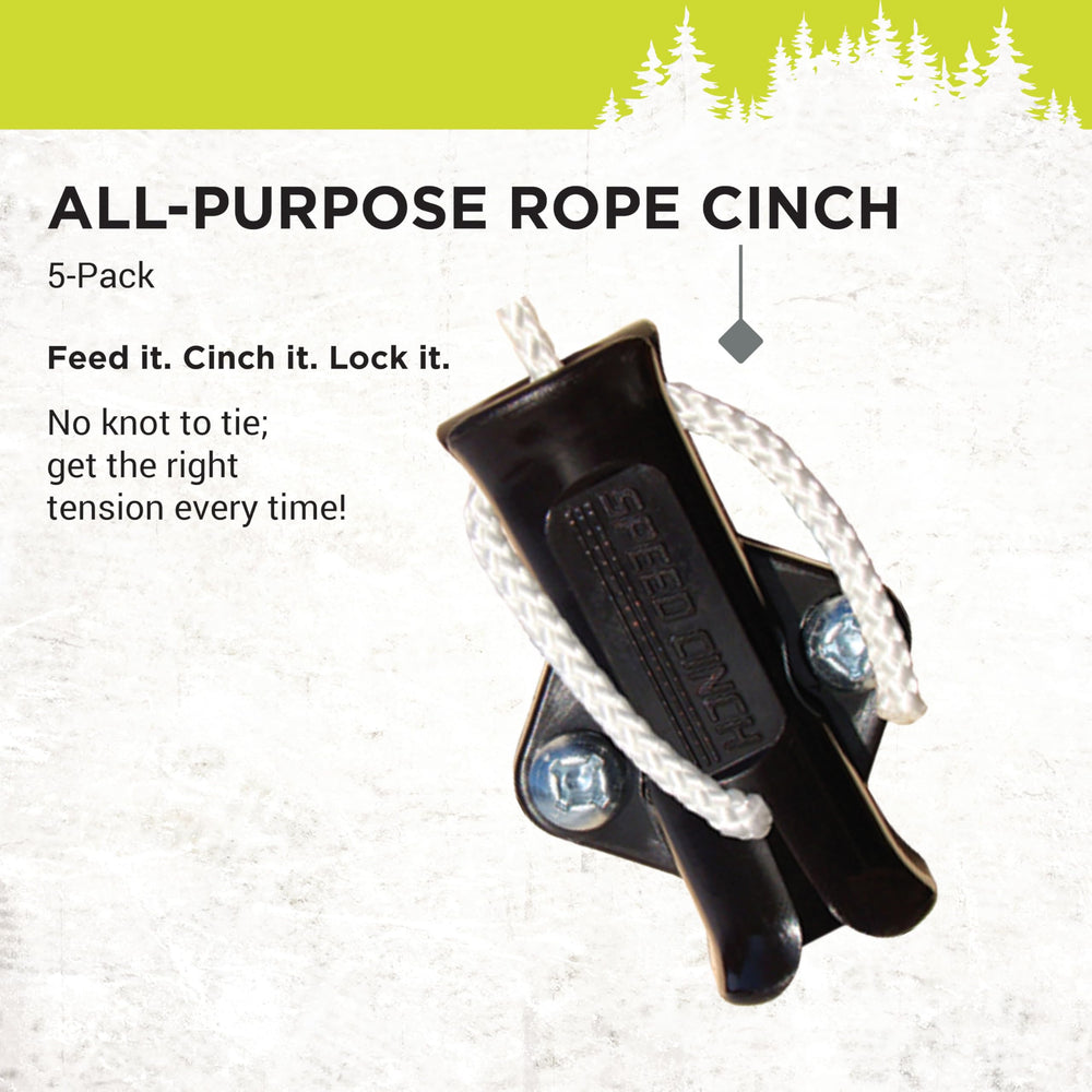 Speed Cinch SlotLock fastens a clothesline with reliable tension.