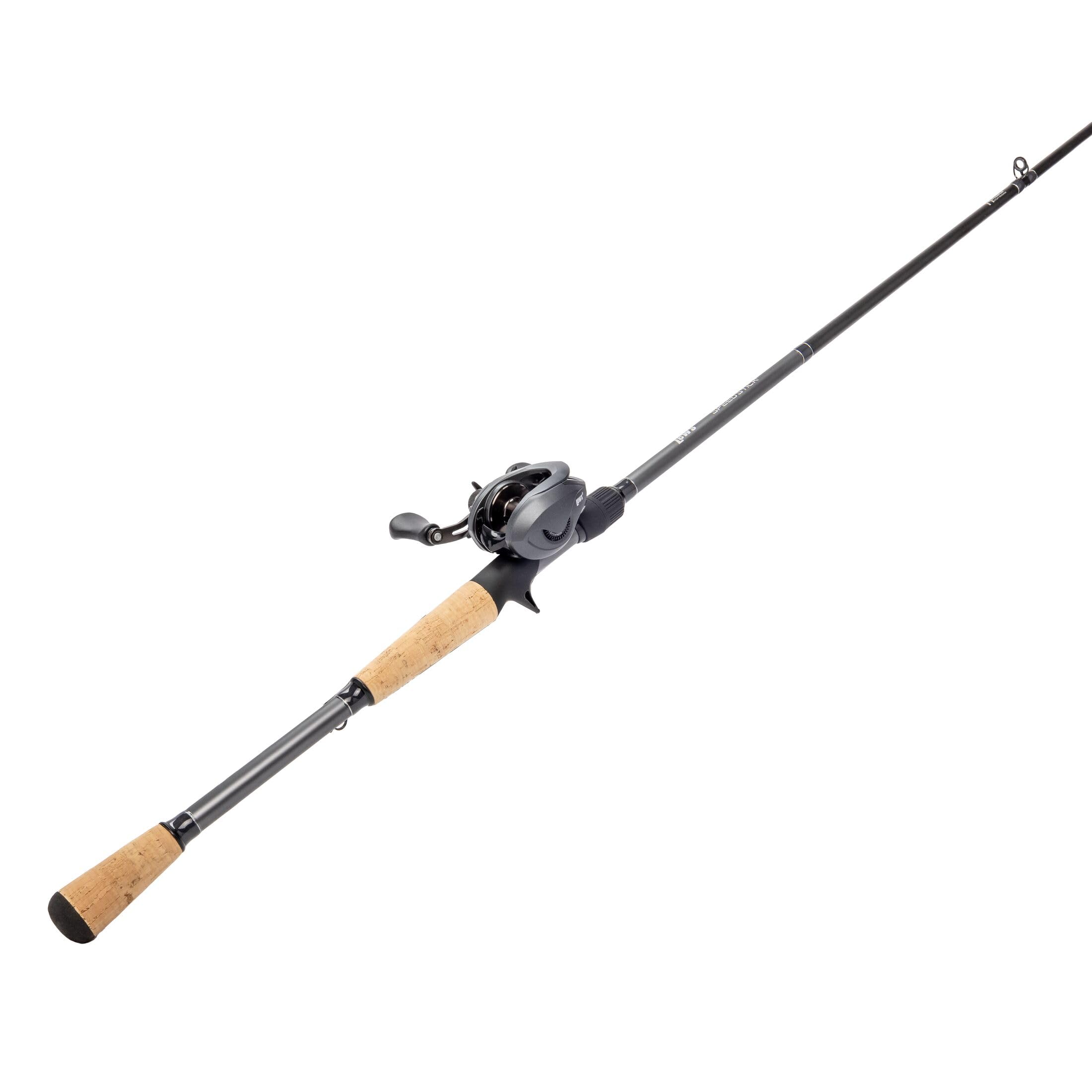 Close-up of Lew's HyperMag baitcast reel on Speed Spool combo