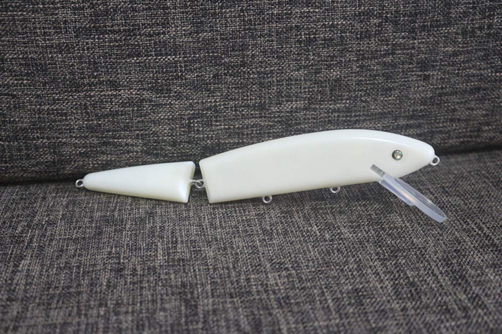 Speedlures 5-piece unpainted jointed musky lure blanks arranged for painting