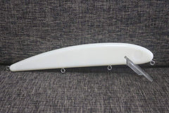 Speedlures Shelt 10-inch Jake blank for custom musky lure painting.