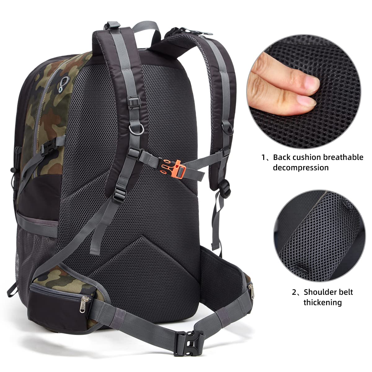 SPEEDPARK Hiking Backpack foldable into its own pocket for easy packing.