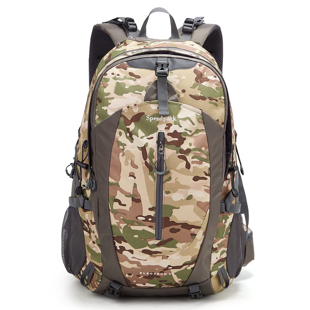 SpeedPARK 40L hiking backpack side pockets for water bottles and compact gear