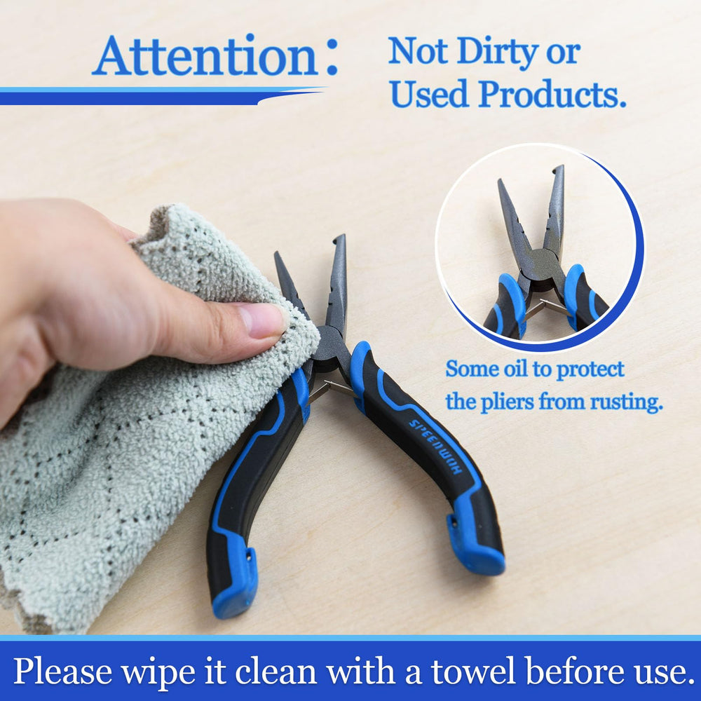 Protective anti-rust oil keeps pliers ready to use.