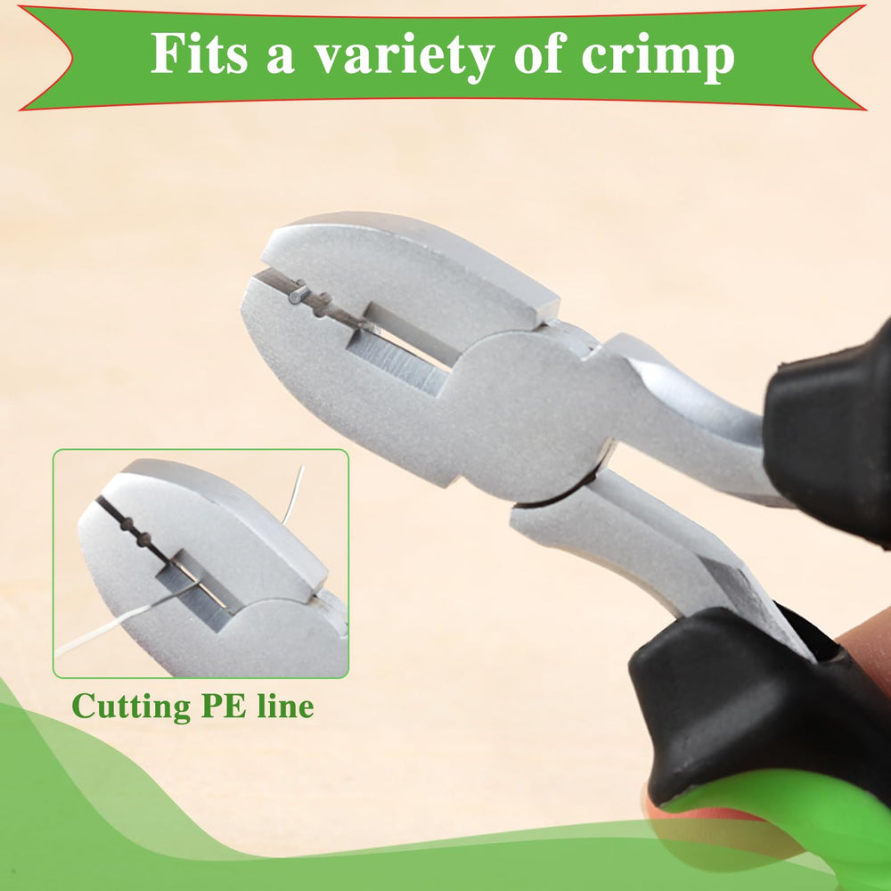 SPEEDWOX crimp-and-cut tool in action for clean line cuts