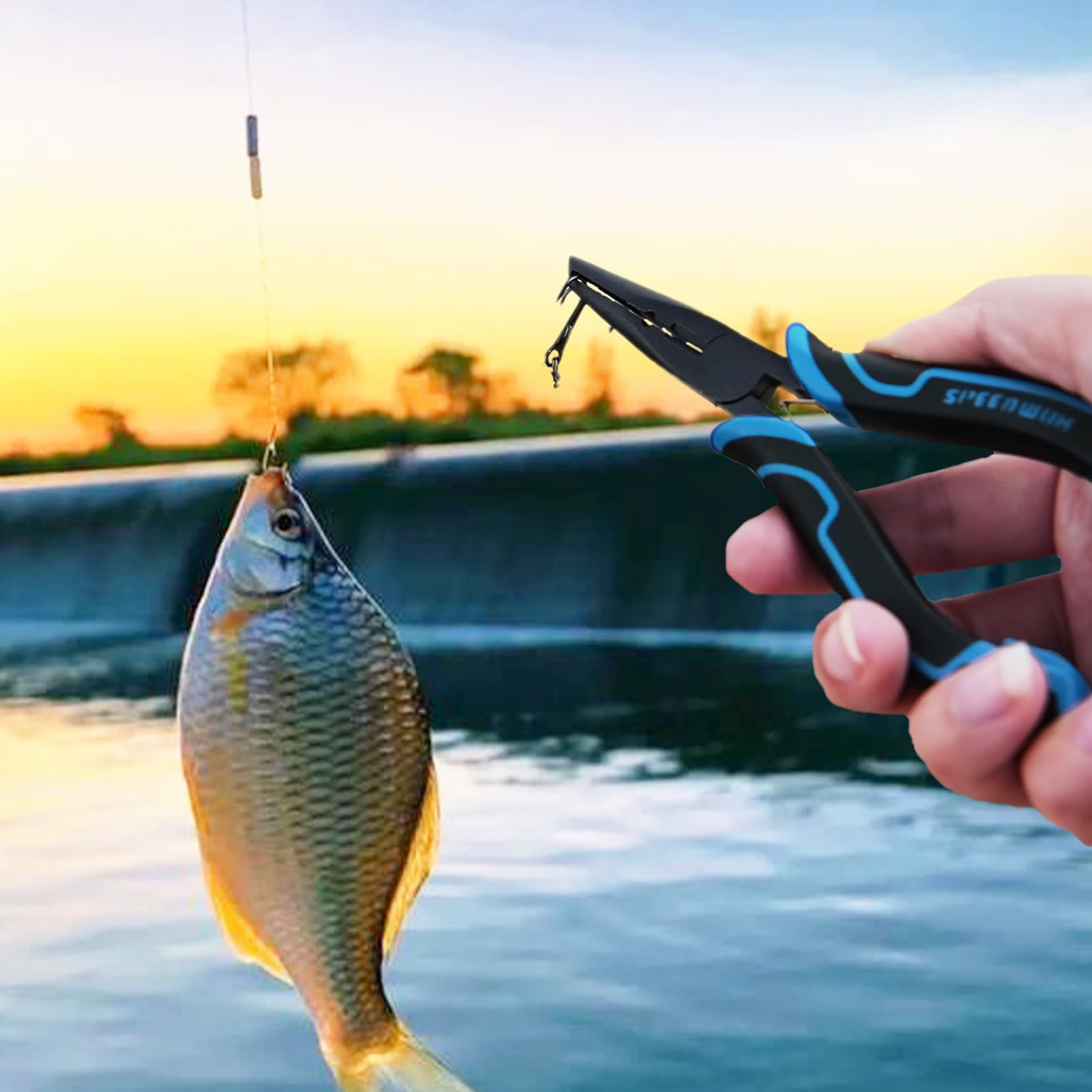 Compact, lightweight design ideal for portable tackle box.