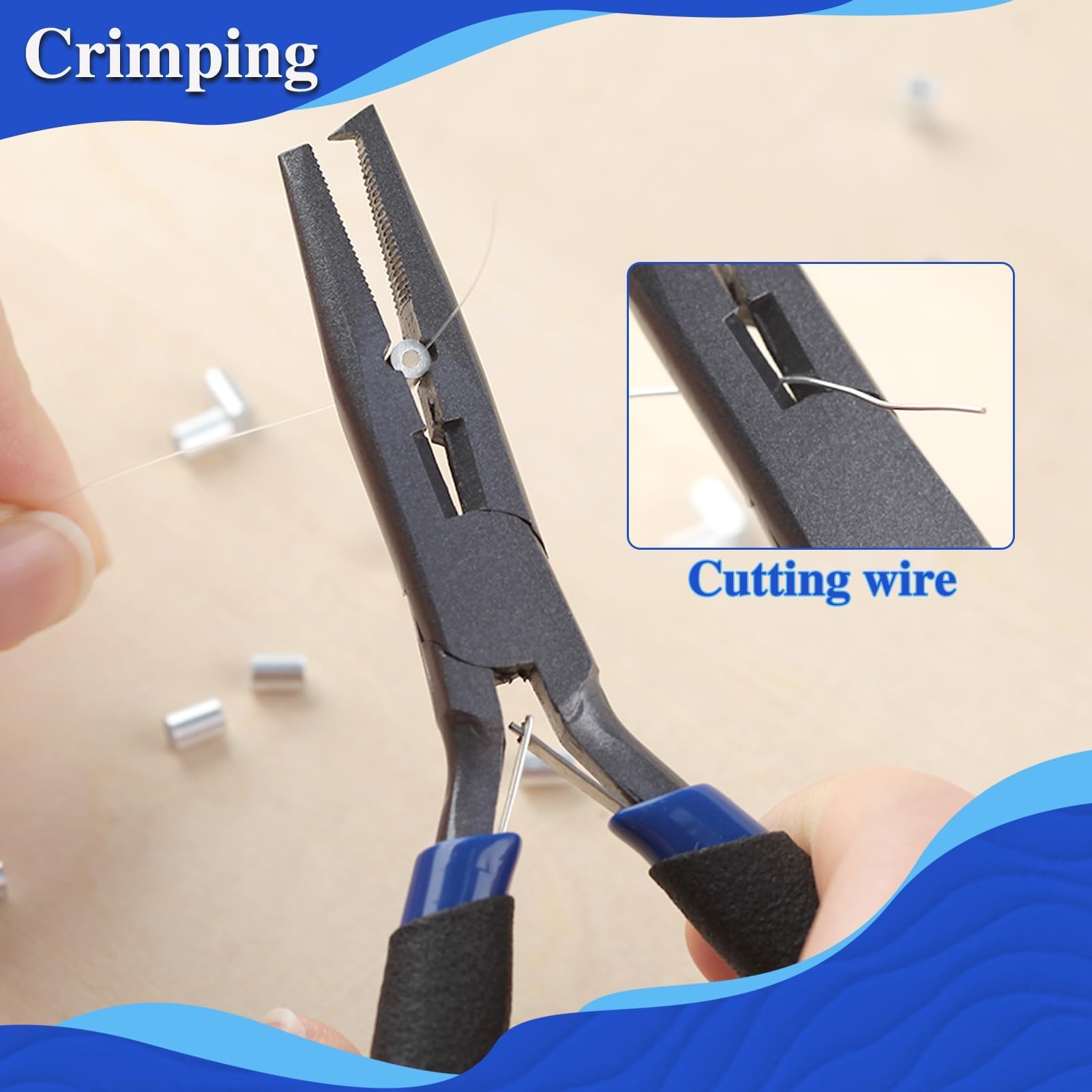 SpeedwoX pliers spring-loaded jaws enabling one-handed use