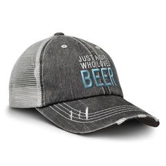 Speedy Pros baseball cap front view with beer-themed embroidery for casual wear.